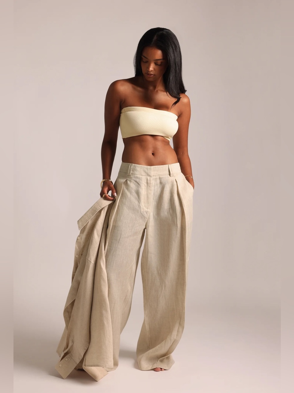 NWT Gaui FORM-RIBBED BANDED BANDEAU